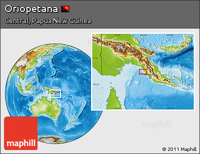Physical Location Map of Oriopetana