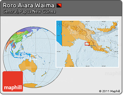 Political Location Map of Roro Aiara Waima