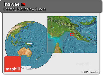 Satellite Location Map of Inawae