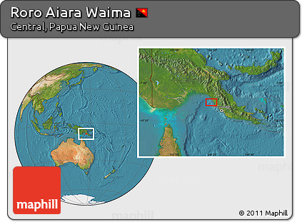 Satellite Location Map of Roro Aiara Waima