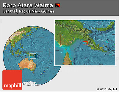 Satellite Location Map of Roro Aiara Waima