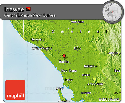 Physical Map of Inawae