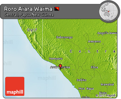 Physical Map of Roro Aiara Waima