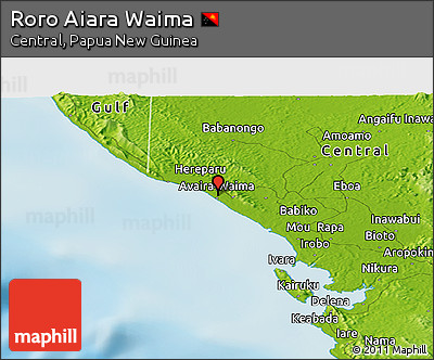 Physical Panoramic Map of Roro Aiara Waima