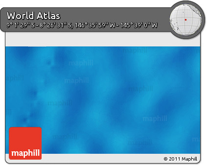 Shaded Relief 3D Map of the Area around 8° 44' 0" S, 146° 7' 30" W