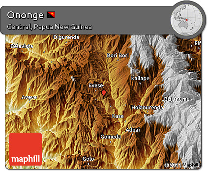 Physical 3D Map of Ononge