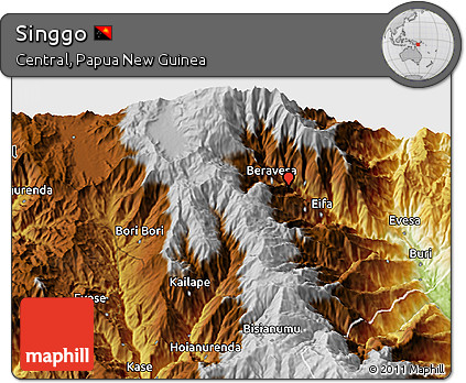 Physical 3D Map of Singgo