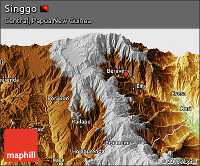 Physical 3D Map of Singgo