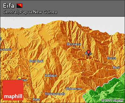Political 3D Map of Eifa