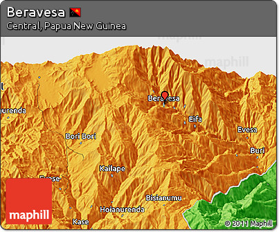 Political 3D Map of Beravesa