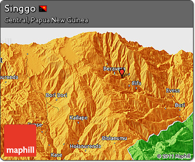 Political 3D Map of Singgo