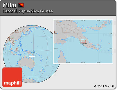 Gray Location Map of Miku