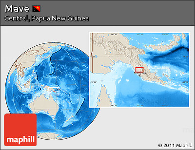 Shaded Relief Location Map of Mave