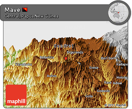 Physical Panoramic Map of Mave