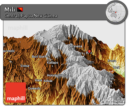 Physical Panoramic Map of Mili
