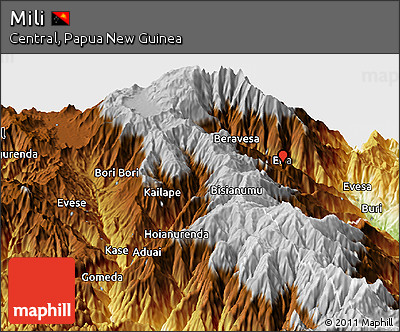 Physical Panoramic Map of Mili