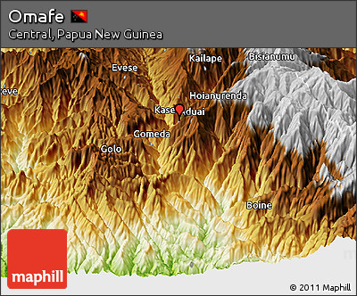 Physical Panoramic Map of Omafe