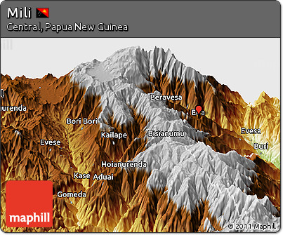 Physical Panoramic Map of Mili
