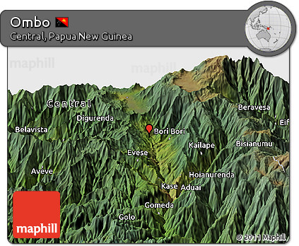 Satellite Panoramic Map of Ombo