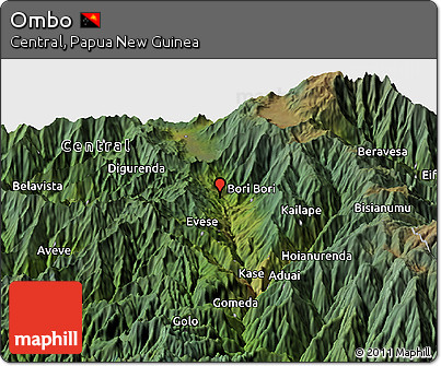 Satellite Panoramic Map of Ombo