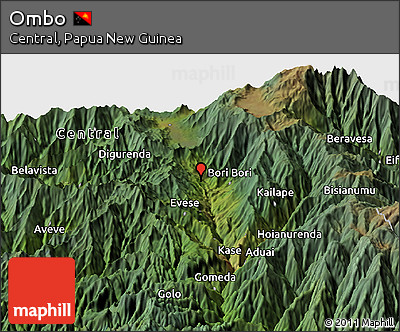 Satellite Panoramic Map of Ombo
