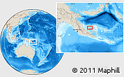 Shaded Relief Location Map of the area around 8° 44' 0" S, 149° 40' 30" E