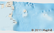 Shaded Relief 3D Map of the area around 8° 44' 0" S, 151° 22' 30" E
