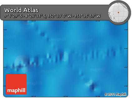 Physical Map of the Area around 8° 44' 0" S, 152° 4' 29" W