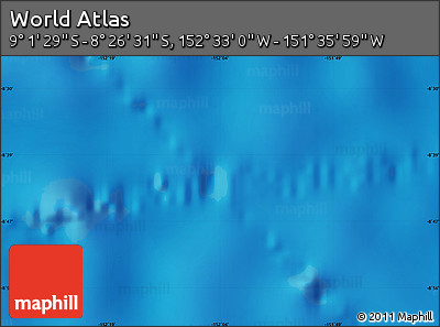 Physical Map of the Area around 8° 44' 0" S, 152° 4' 29" W