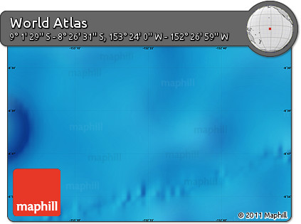 Physical Map of the Area around 8° 44' 0" S, 152° 55' 30" W