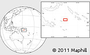 Blank Location Map of the area around 8° 44' 0" S, 153° 55' 30" E