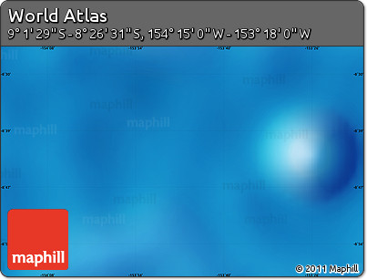 Physical Map of the Area around 8° 44' 0" S, 153° 46' 30" W