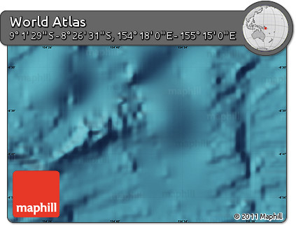 Satellite Map of the Area around 8° 44' 0" S, 154° 46' 30" E