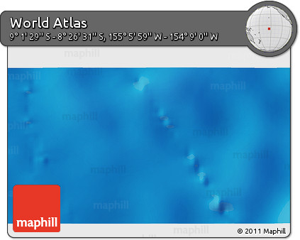 Shaded Relief 3D Map of the Area around 8° 44' 0" S, 154° 37' 30" W