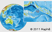 Physical Location Map of the area around 8° 44' 0" S, 155° 37' 30" E