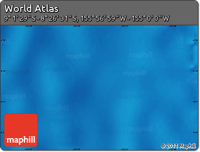 Shaded Relief Map of the Area around 8° 44' 0" S, 155° 28' 29" W