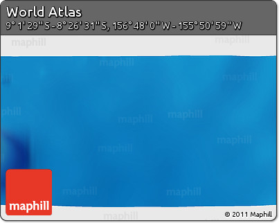 Shaded Relief 3D Map of the Area around 8° 44' 0" S, 156° 19' 29" W