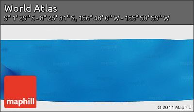 Physical Panoramic Map of the Area around 8° 44' 0" S, 156° 19' 29" W