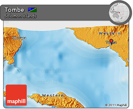 Political 3D Map of Tombe