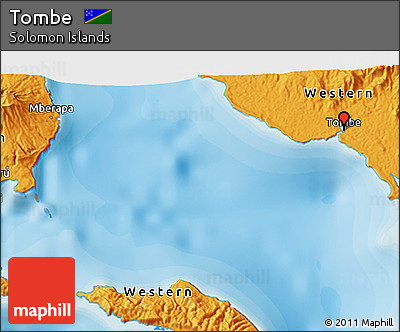 Political 3D Map of Tombe