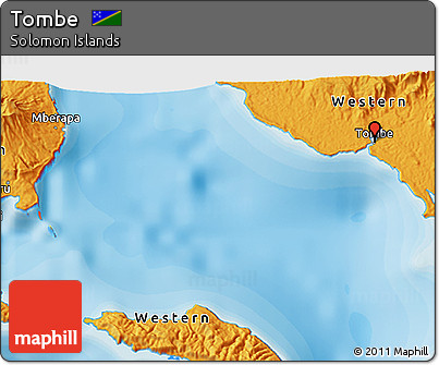 Political 3D Map of Tombe