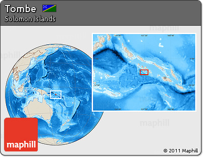 Shaded Relief Location Map of Tombe