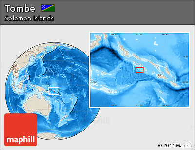 Shaded Relief Location Map of Tombe