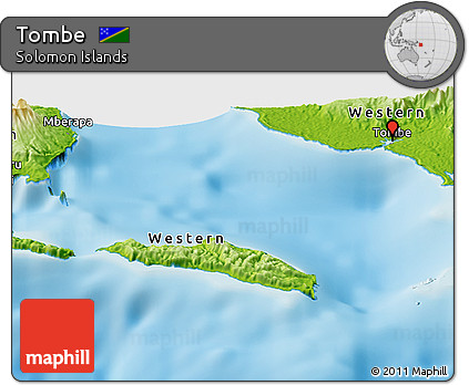 Physical Panoramic Map of Tombe