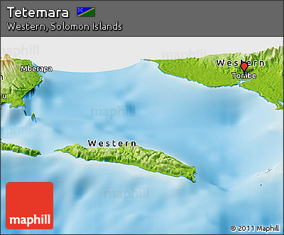 Physical Panoramic Map of Tetemara