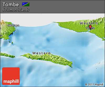Physical Panoramic Map of Tombe