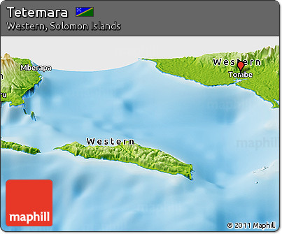 Physical Panoramic Map of Tetemara