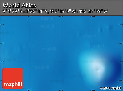 Shaded Relief Map of the Area around 8° 44' 0" S, 157° 10' 30" W