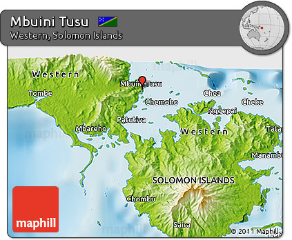 Physical 3D Map of Mbuini Tusu