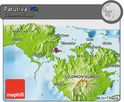 Physical 3D Map of Patutiva